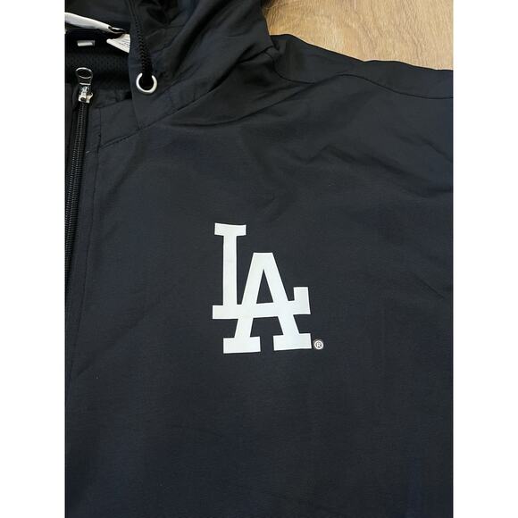 Women's Los Angeles Dodgers Black Plus Size Anorak Quarter-Zip Hoodie Jacket XL - Picture 4 of 13